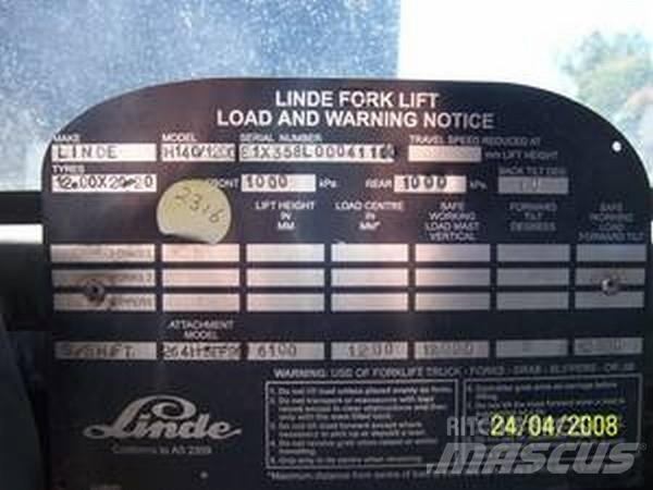 Linde H140/1200 Containerstapler