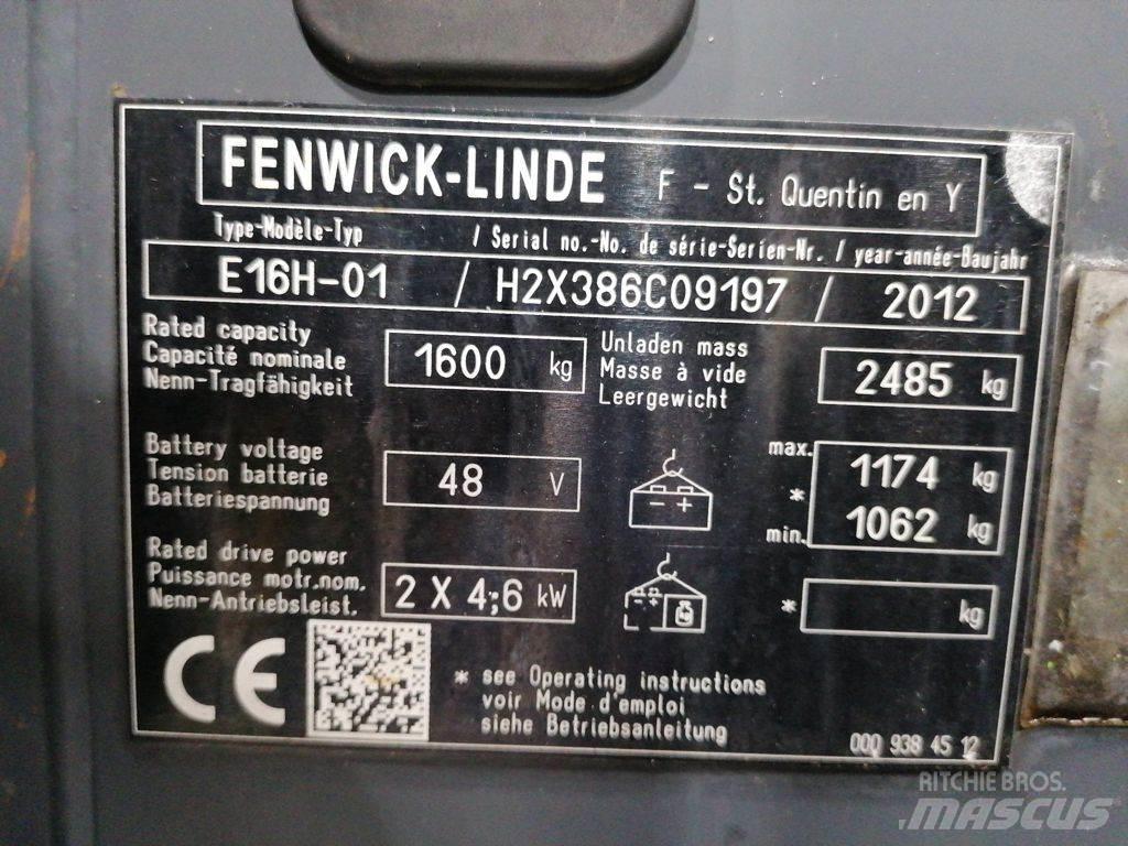 Linde E16H-01 Elektrostapler