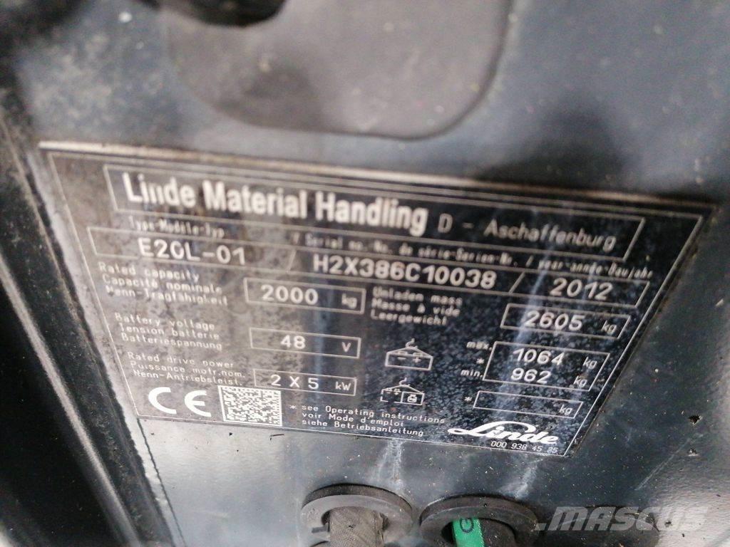 Linde E20L-01 Elektrostapler