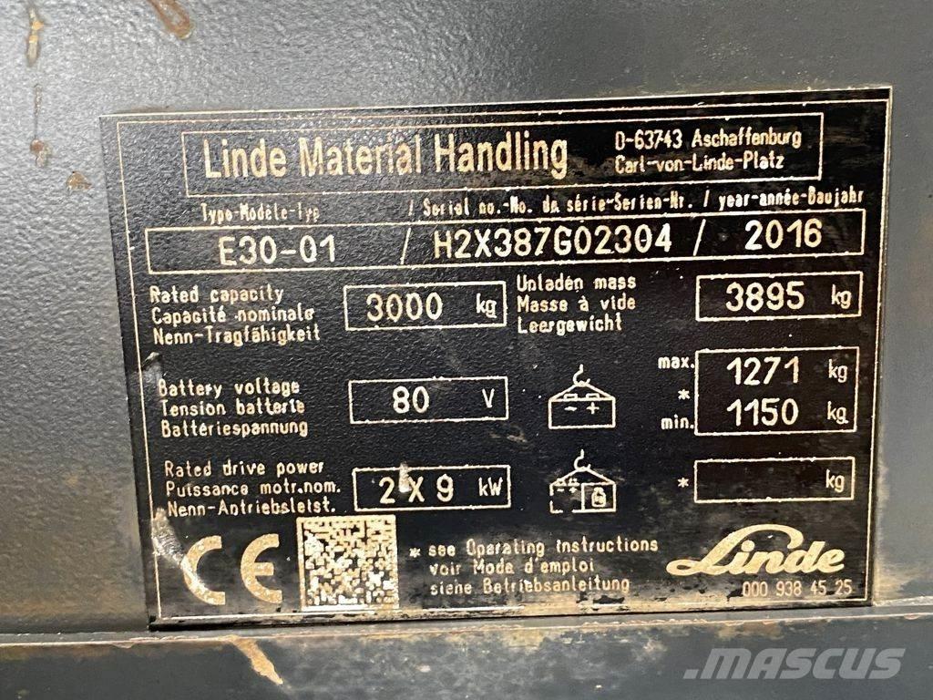 Linde E30-01 Elektrostapler