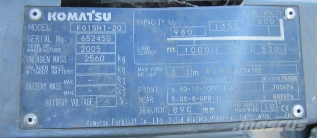 Komatsu FG 15 HT-20 Gasstapler