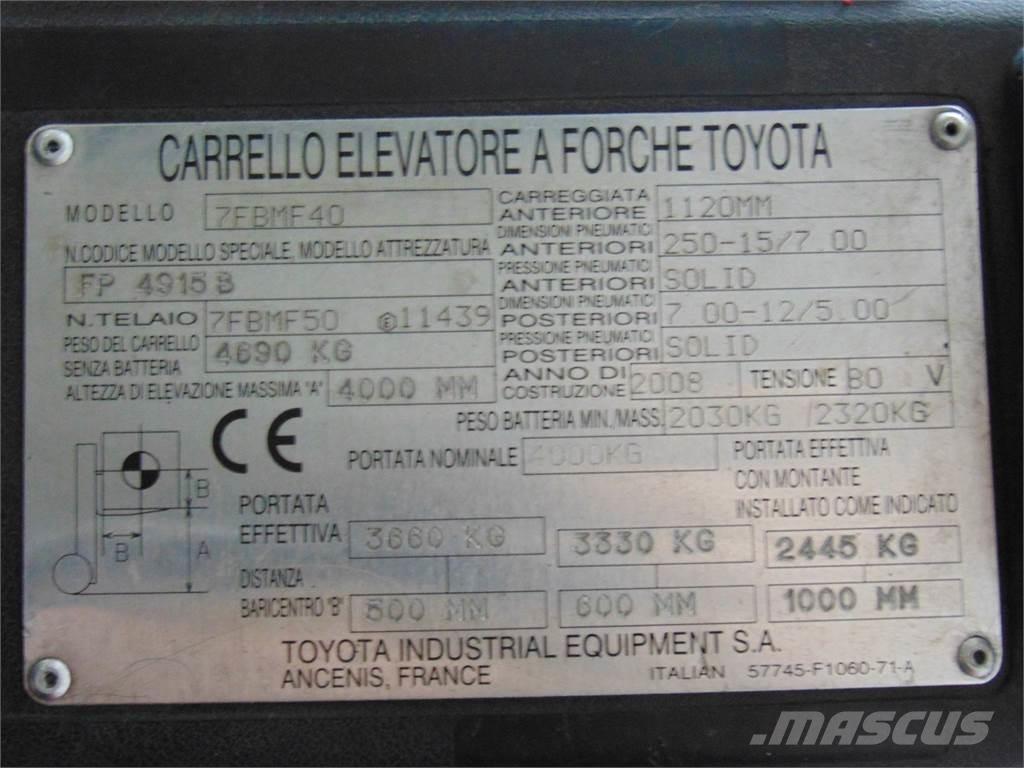 Toyota 7FBMF40 Elektrostapler
