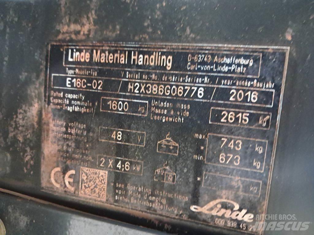 Linde E16C-02 Elektrostapler