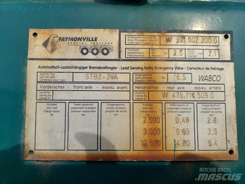 Faymonville STBZ-2VA Tieflader-Auflieger