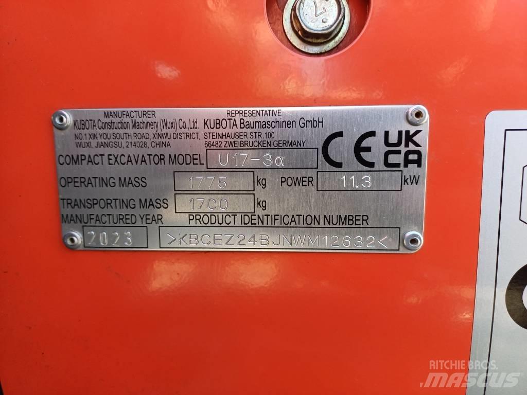 Kubota U 17-3 Minibagger < 7t