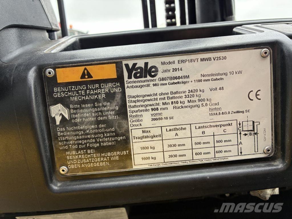 Yale ERP 18VT Elektrostapler