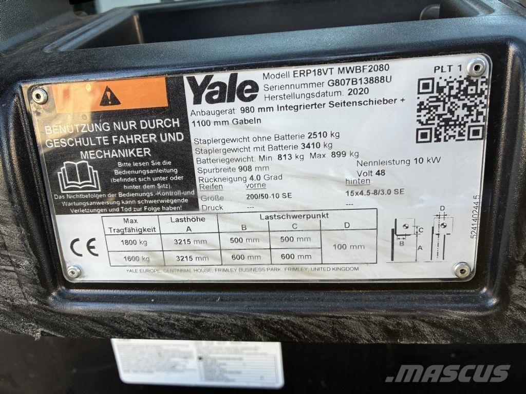 Yale ERP 18VT Elektrostapler
