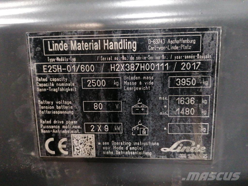 Linde E25H-01/600 Elektrostapler