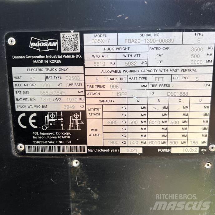 Doosan B35X-7 Andere Gabelstapler