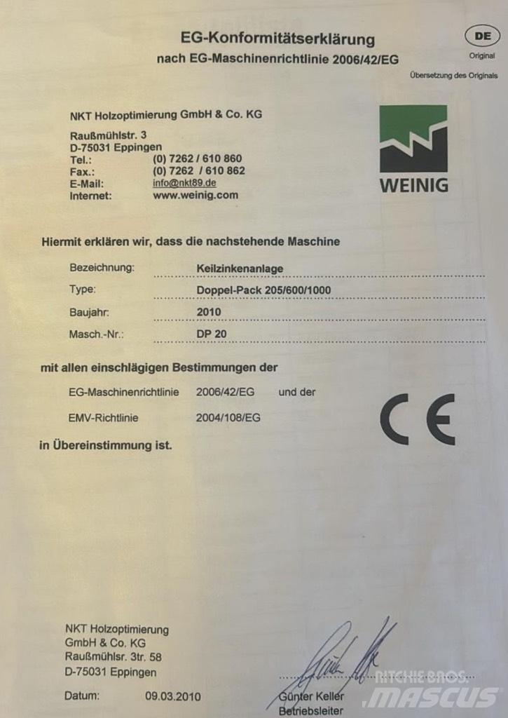  WEINIG Doppel-Pack Sägewerke