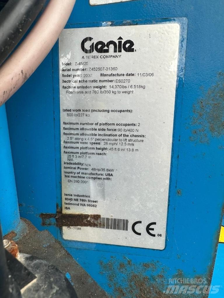 Genie Z 45/22 Gelenkteleskoparbeitsbühnen