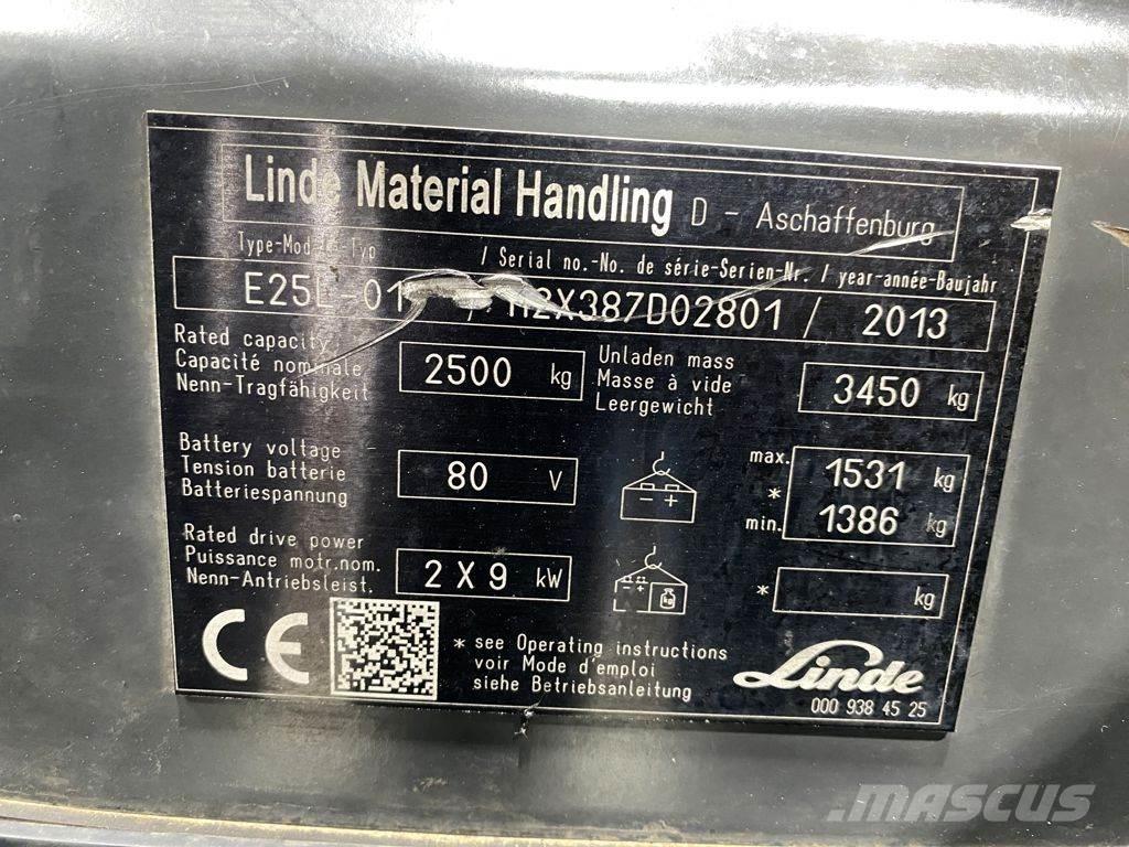 Linde E25L Elektrostapler