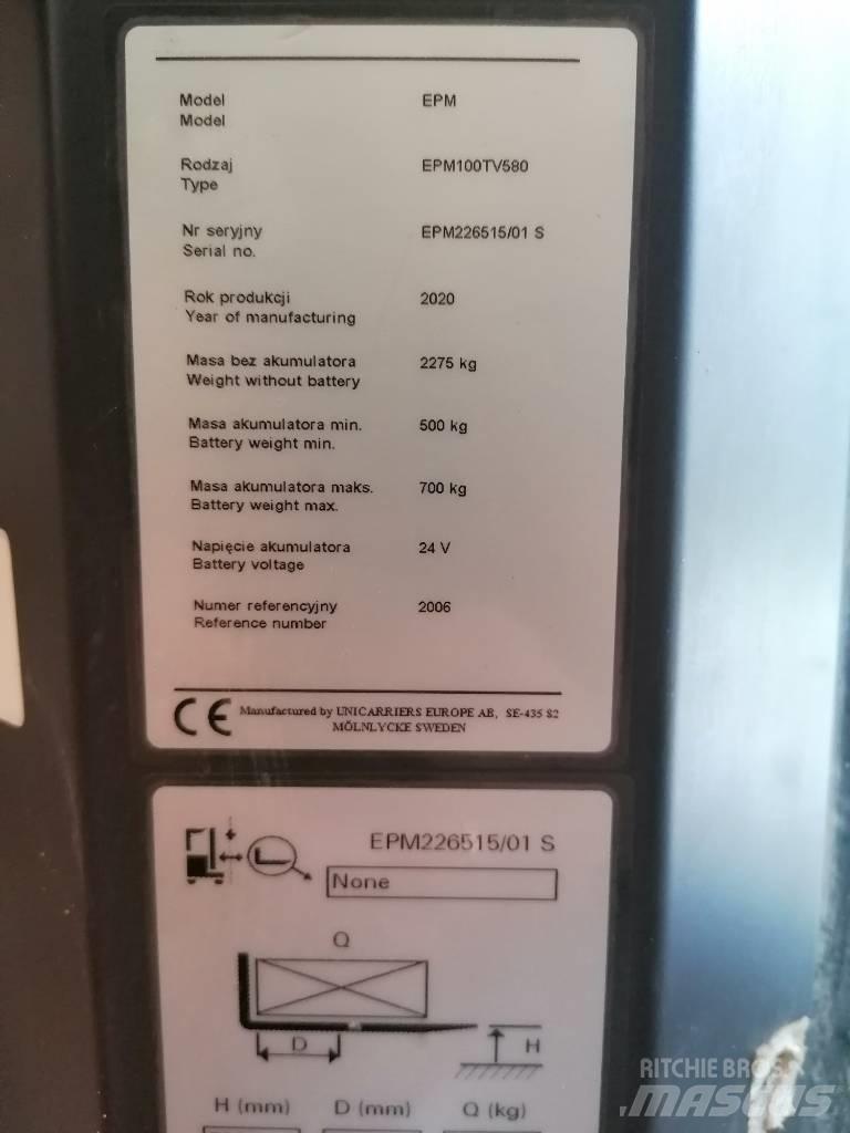UniCarriers EPM100 Hochhub-Kommissionierer