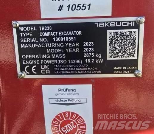 Takeuchi TB 230 Minibagger < 7t