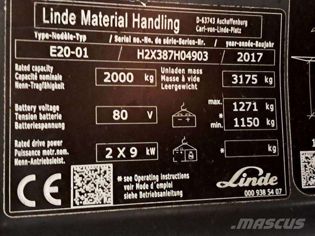 Linde E20-01 Elektrostapler