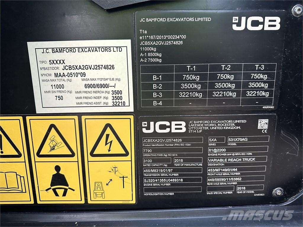 JCB 531-70 Agri Teleskoplader für Landwirtschaft