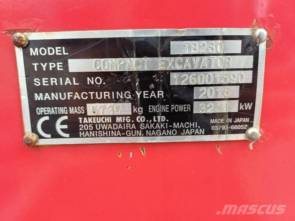 Takeuchi TB260 Minibagger < 7t