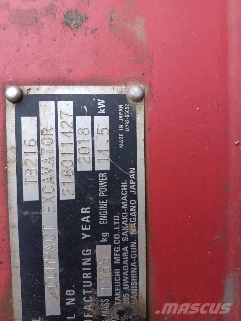 Takeuchi TB 216 Minibagger < 7t
