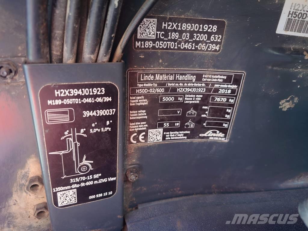 Linde H50D600/394 Dieselstapler
