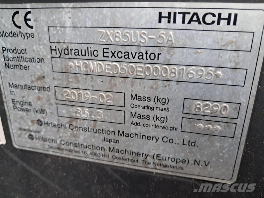 Hitachi ZX 85 US-5 A Midibagger  7t - 12t