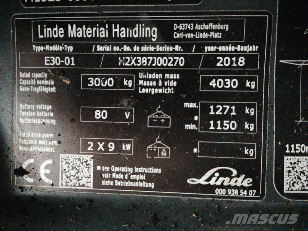 Linde E30-01 Elektrostapler