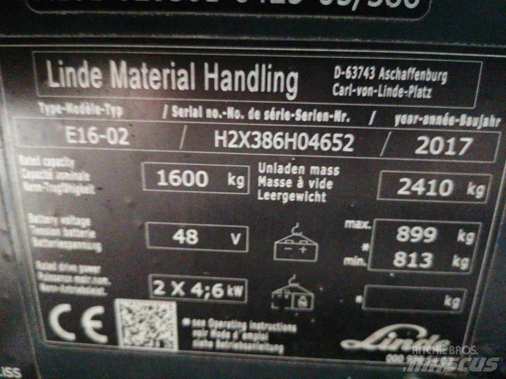 Linde E16-02 Elektrostapler