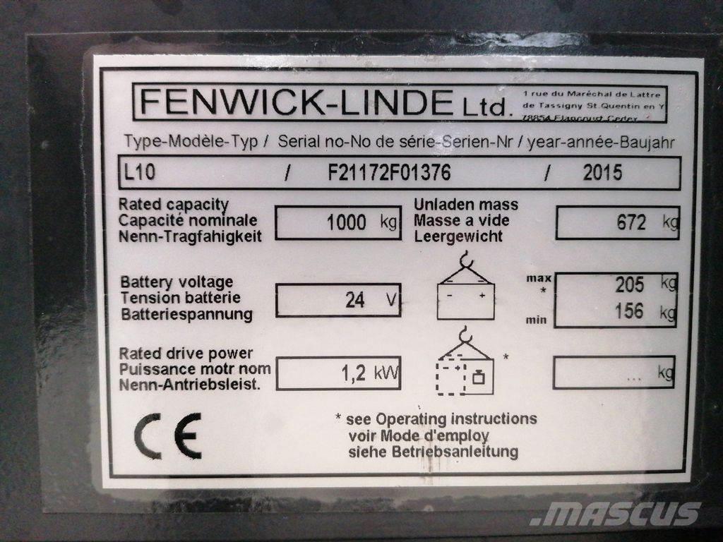 Linde L10 Deichselstapler