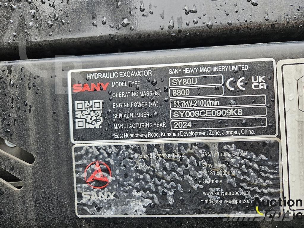 Sany SY80U Midibagger  7t - 12t