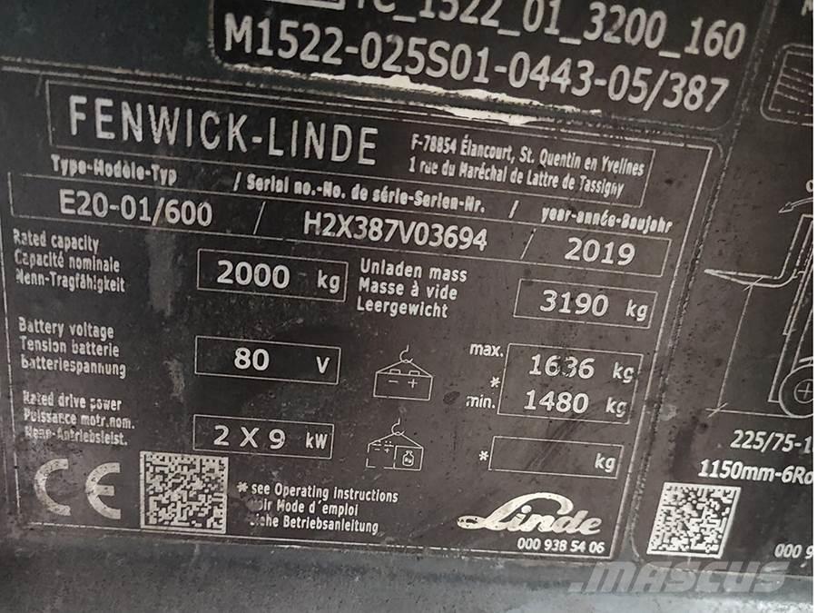 Linde E20-01/600 Elektrostapler