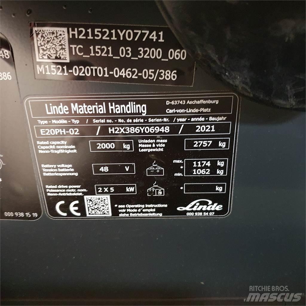 Linde E20PH Elektrostapler