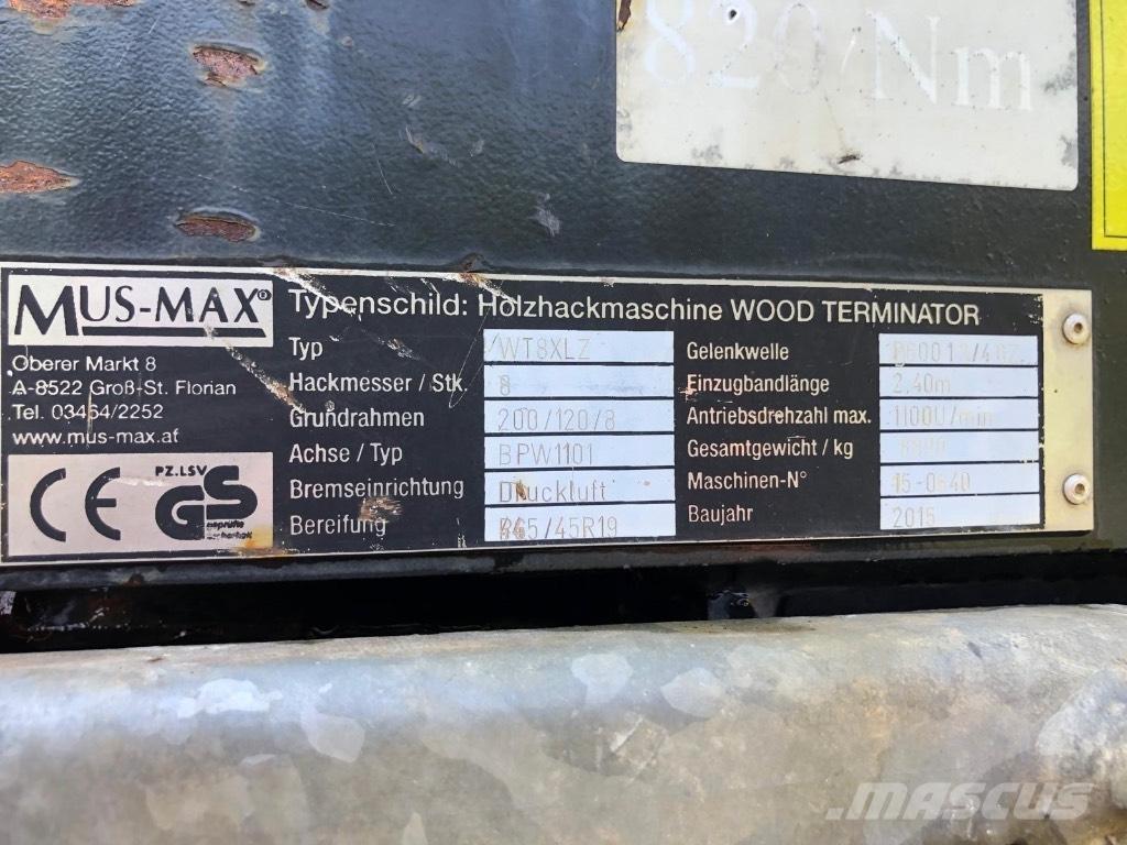 Mus-Max WT8XLZ Holzhäcksler