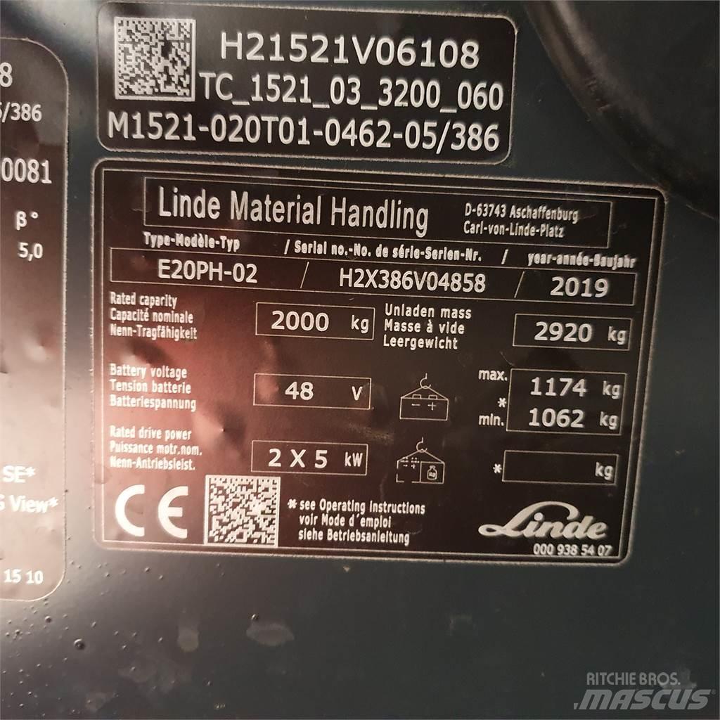 Linde E20PH Elektrostapler