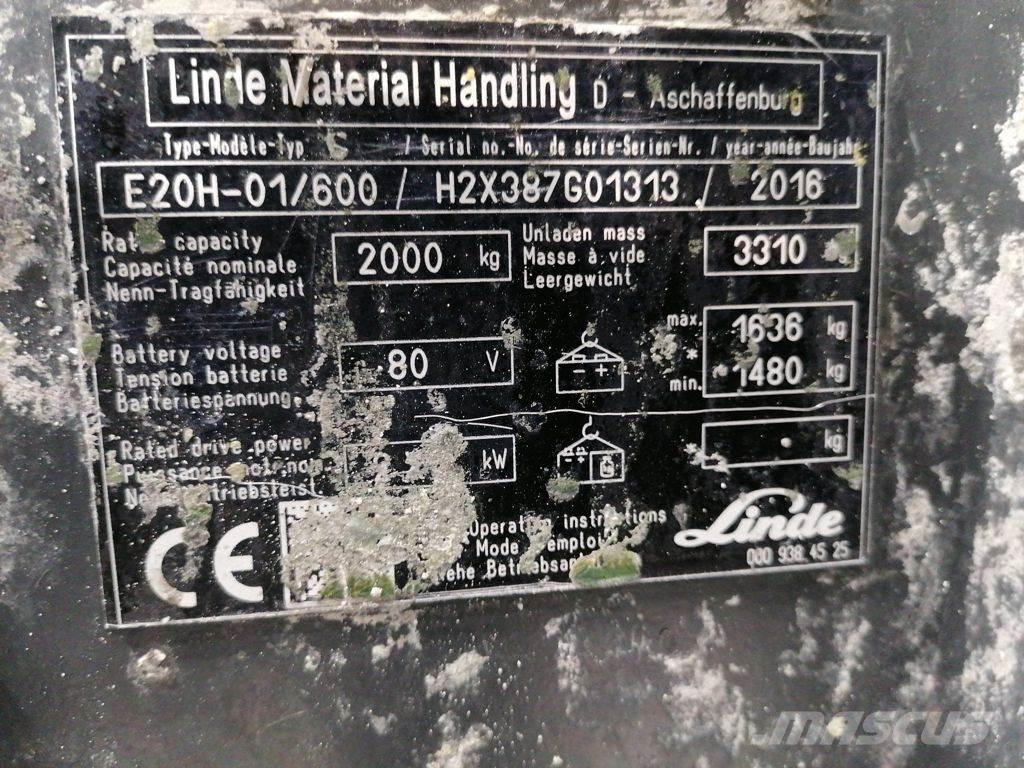 Linde E20H-01/600 Elektrostapler