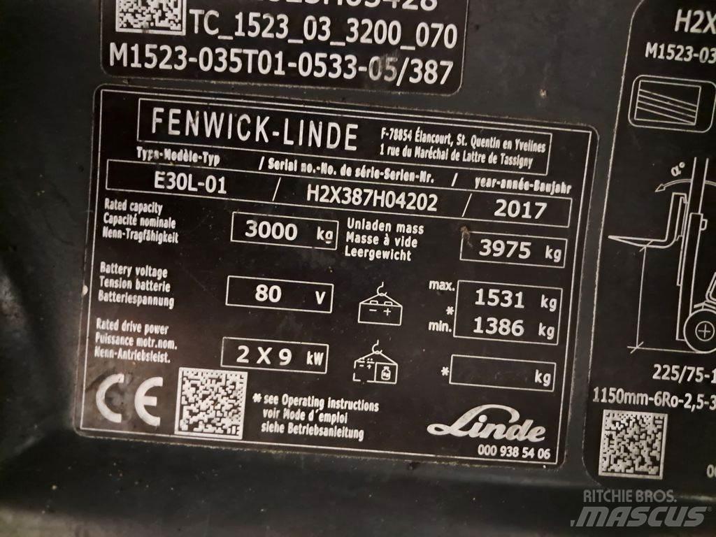 Linde E30L-01 Elektrostapler