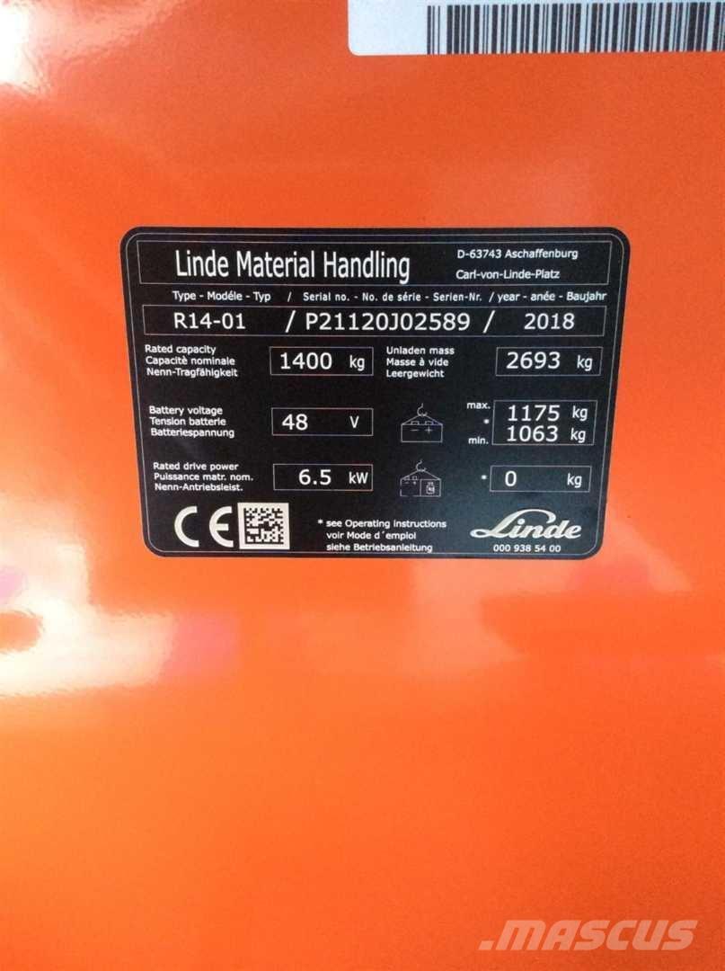 Linde R14 Schubmaststapler