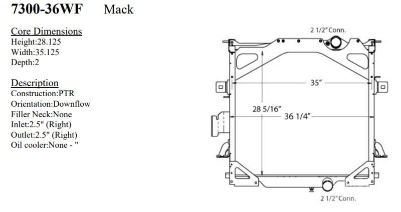 Mack CTP Radiatoren