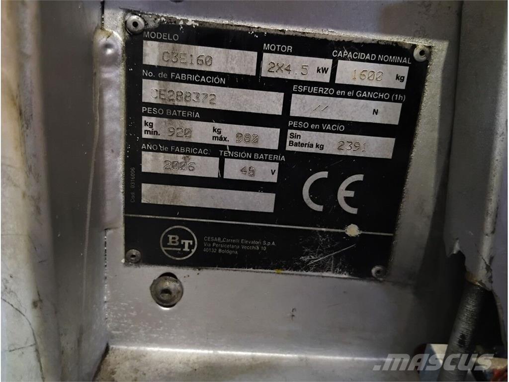 BT C3E160 Sonstige Flurförderzeuge