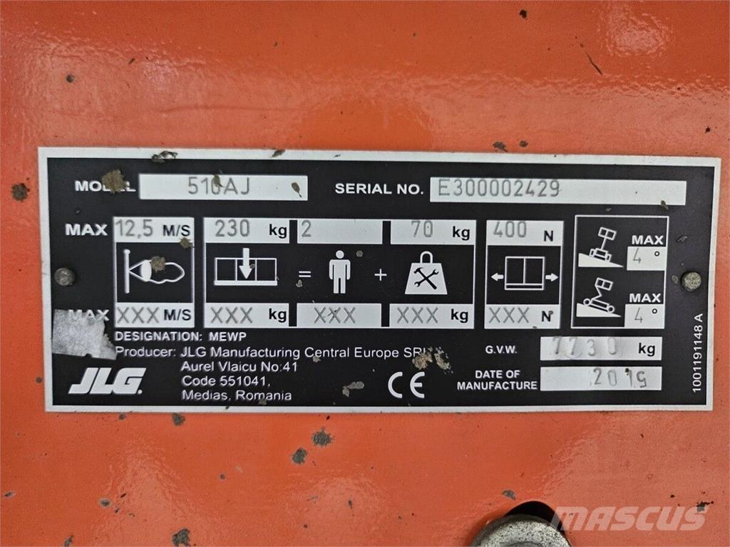 JLG 510AJ Gelenkteleskoparbeitsbühnen