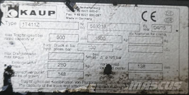 Kaup 1T411Z Other attachments and components