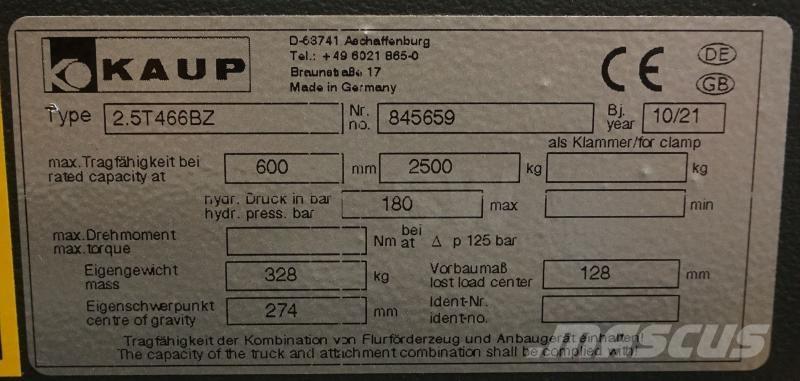 Kaup 2,5T466BZ Andere Ausstattung und Zubehör