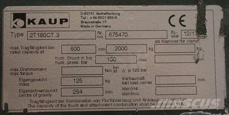 Kaup 2T180CT.3 Gabeln