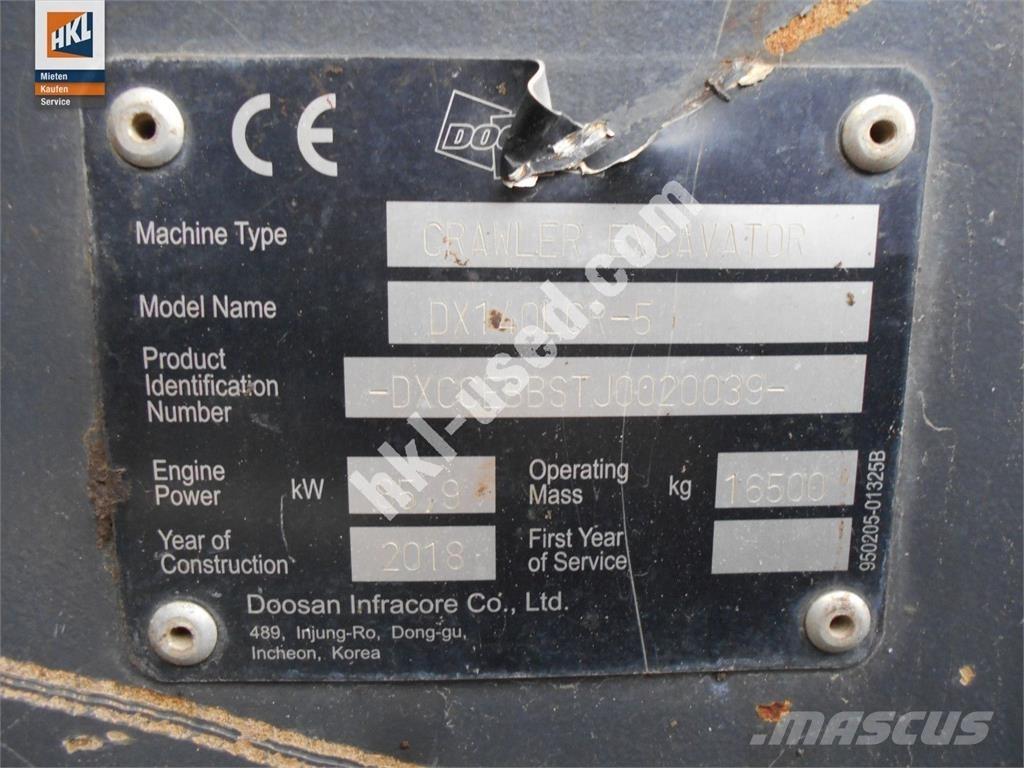 Doosan DX 140 LCR-5 Raupenbagger