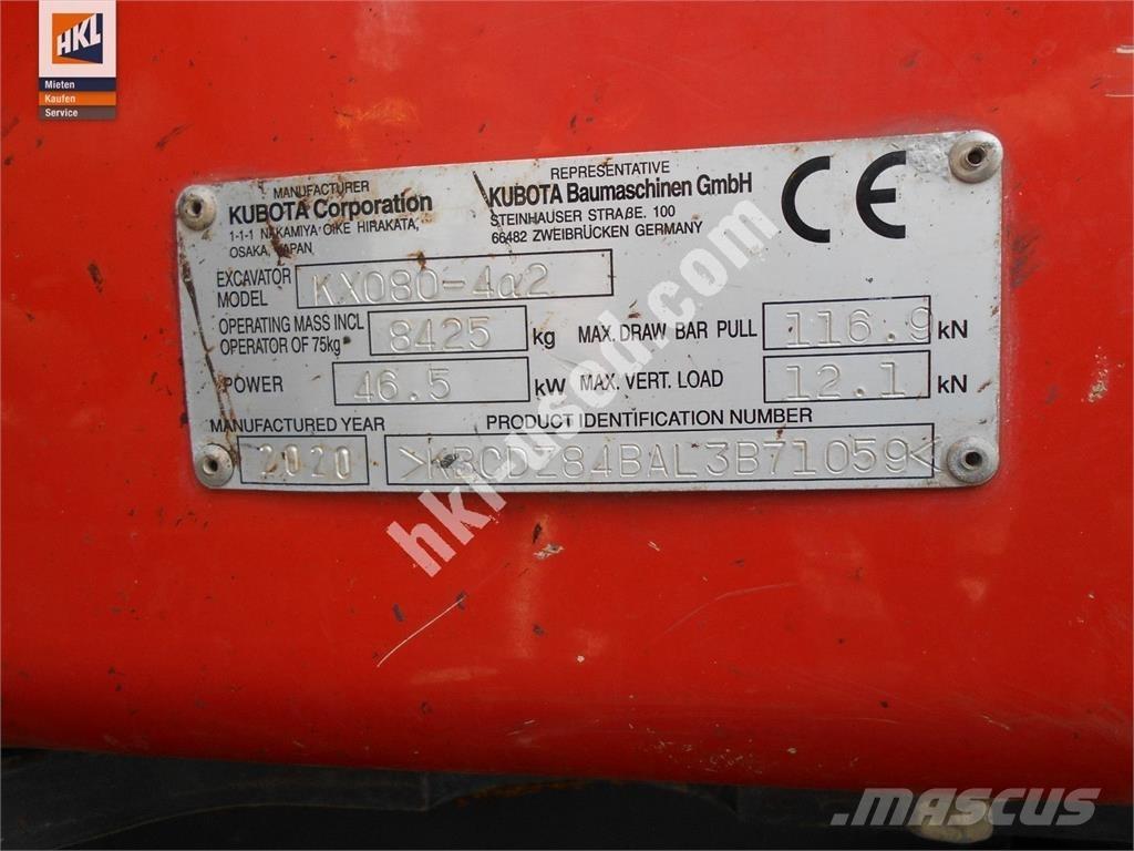 Kubota KX 080-4 Minibagger < 7t