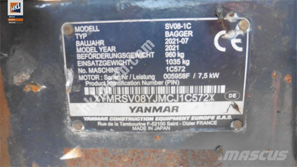 Yanmar SV 08-1C Minibagger < 7t