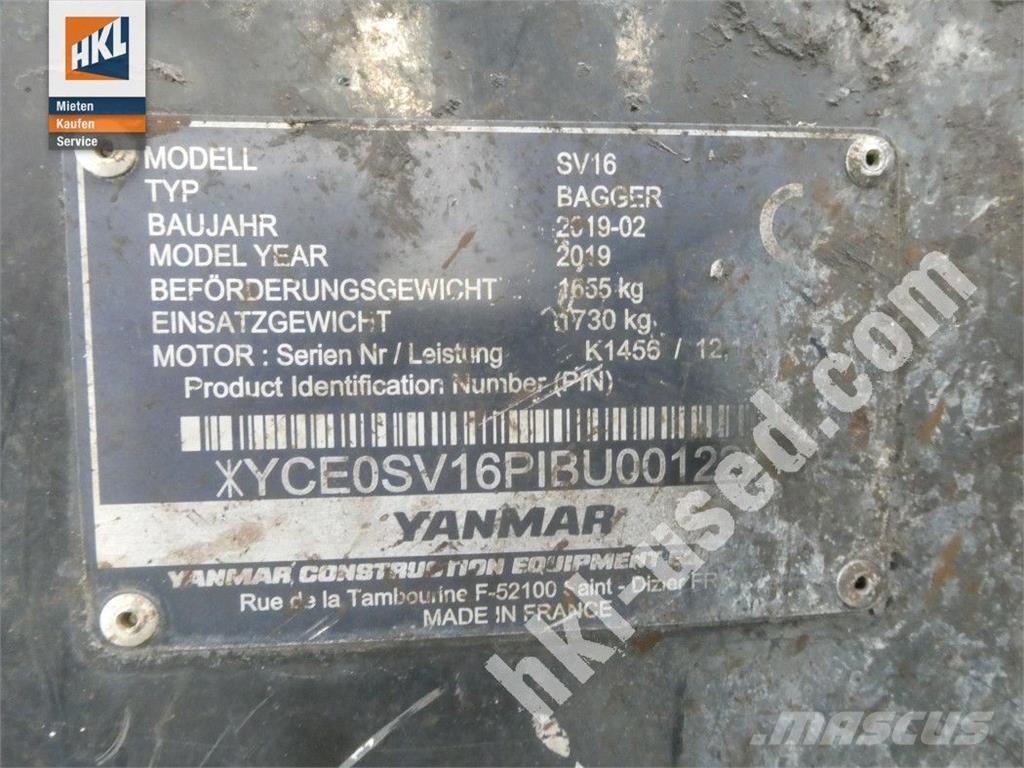 Yanmar SV 16 Minibagger < 7t