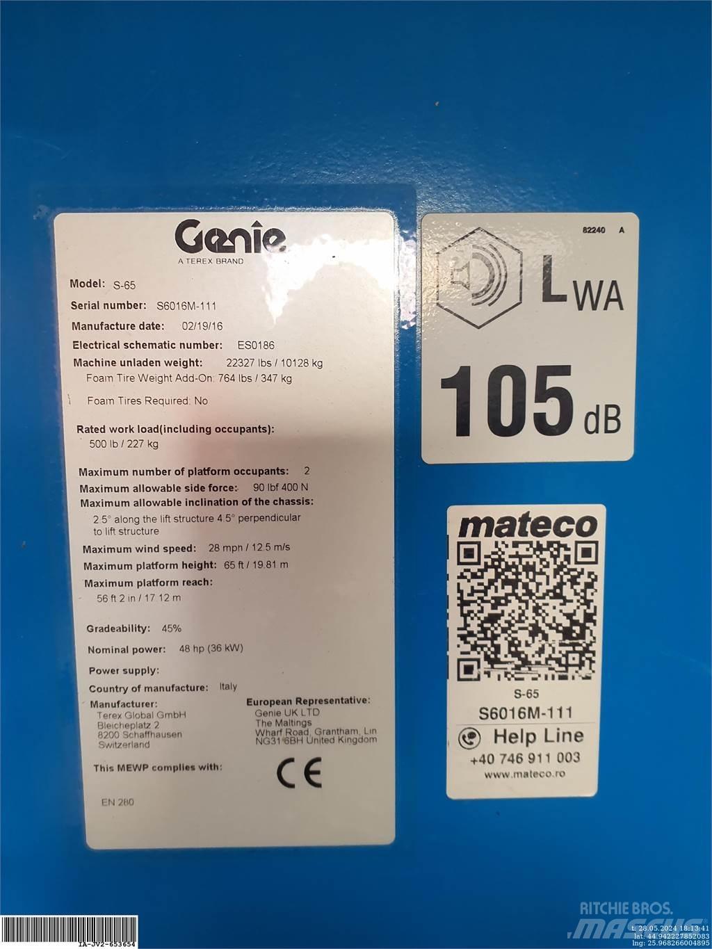 Genie S-65 Gelenkteleskoparbeitsbühnen