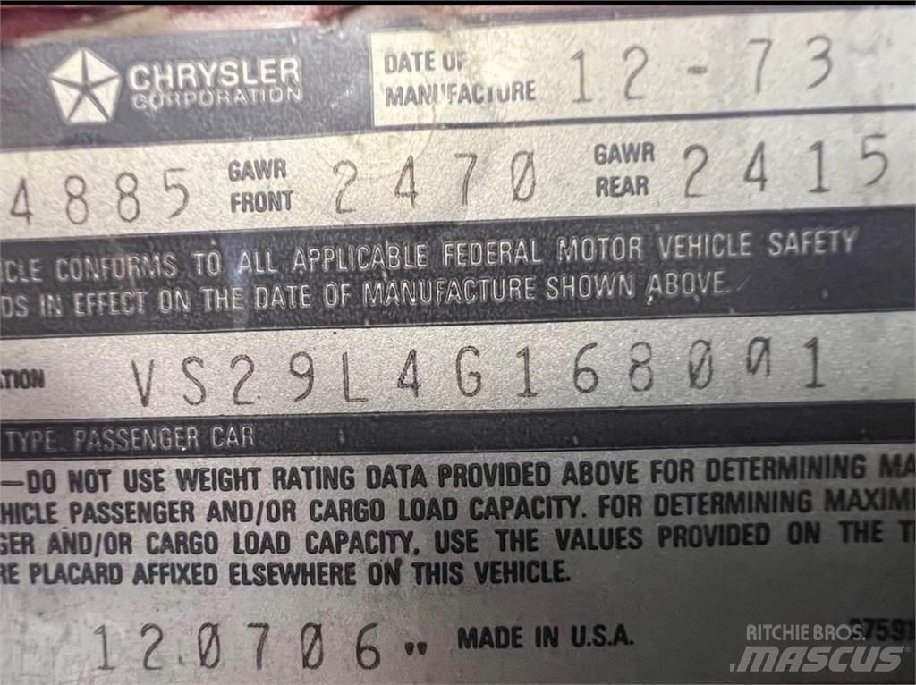 Plymouth Duster Andere Zubehörteile