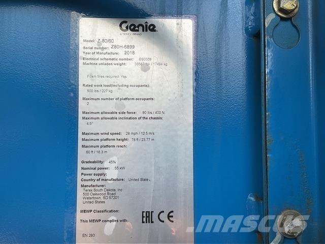 Genie Z80/60 Gelenkteleskoparbeitsbühnen