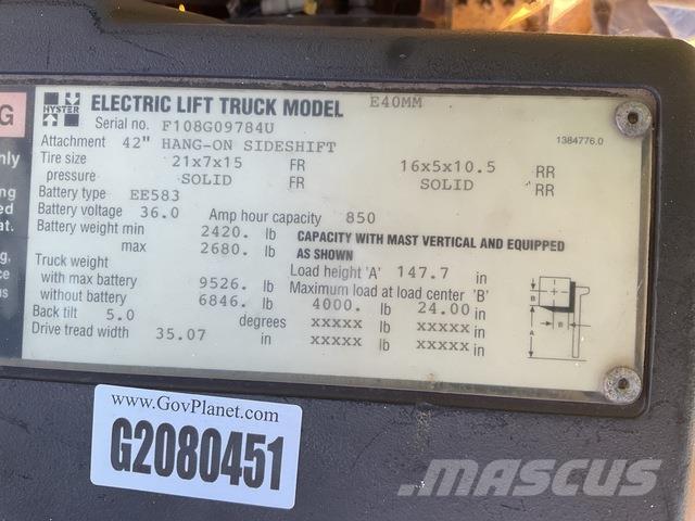 Hyster E40MM Elektrostapler