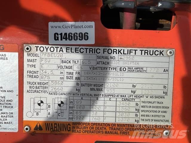 Toyota 7FBEU20 Elektrostapler